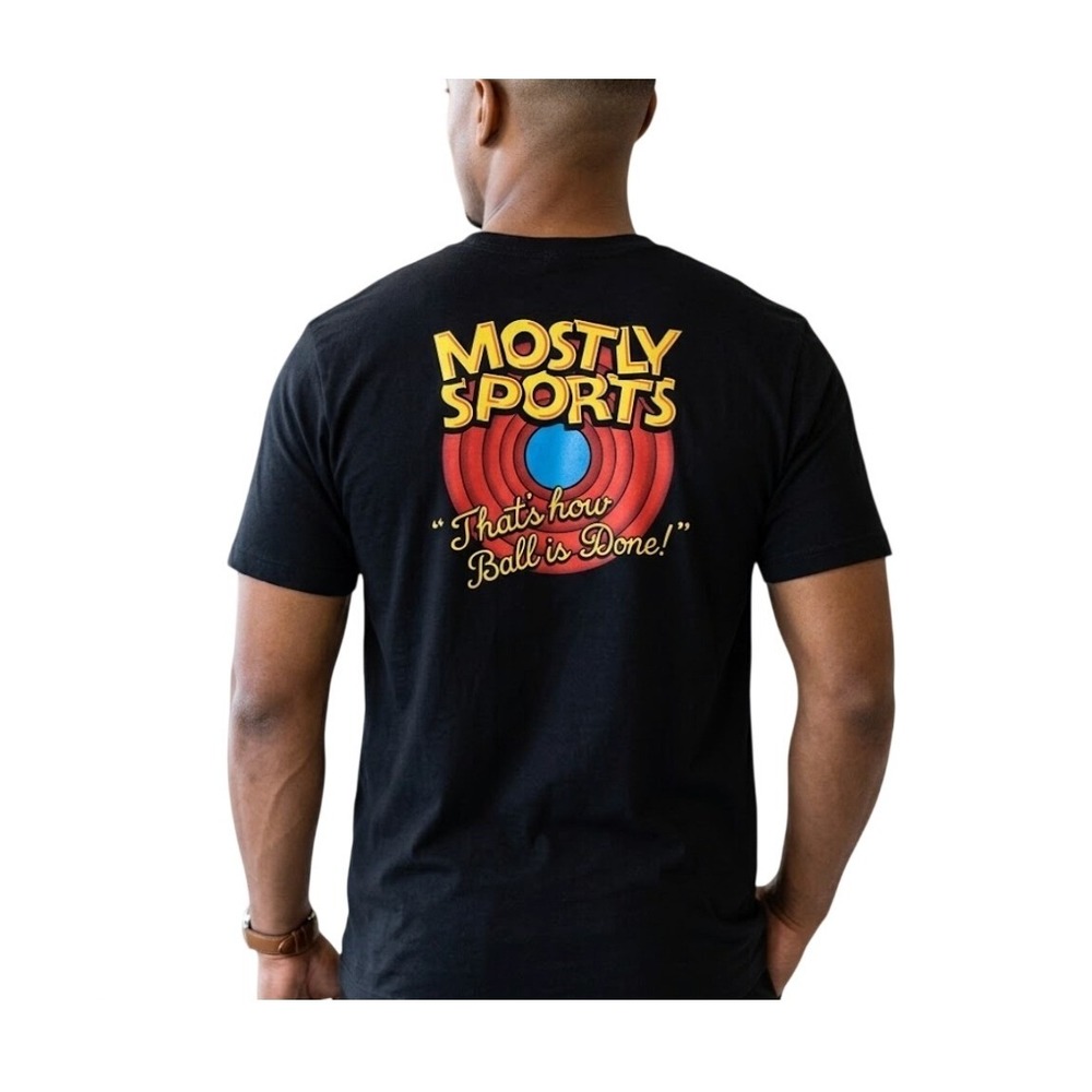 Barstool Sports Mostly‎ Sports That's How Ball Is Done Graphic Tee Black Cotton